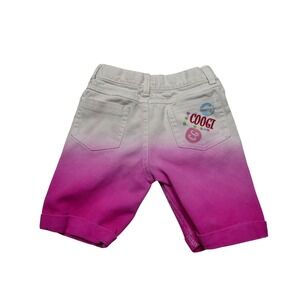 COOGI Shorts Kids 6 Pink Ombre Bermuda Denim Adjustable Waist Casual Jeans
